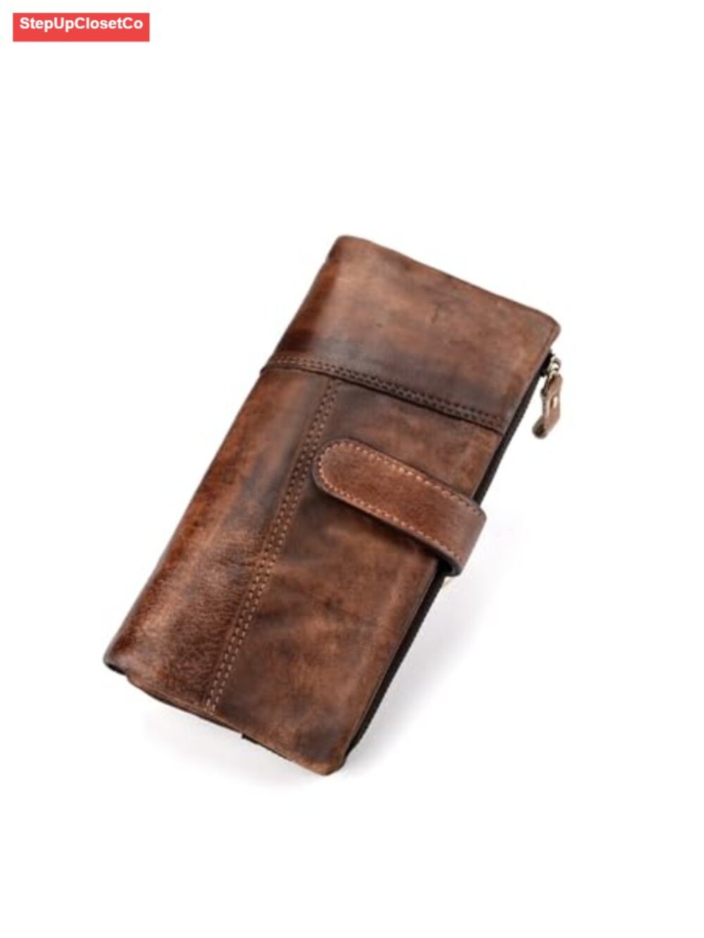 Genuine Leather RFID Long Wallet for Women, Checkbook Card Holder